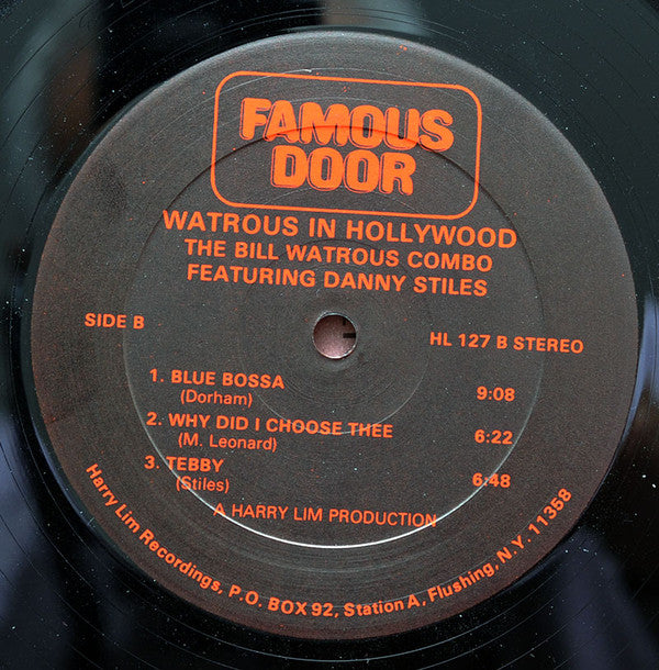 Bill Watrous Combo Featuring Danny Stiles ~ Watrous In Hollywood (Vinyl) - Djungel & Jazz