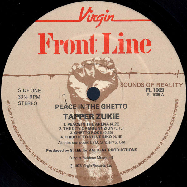 Tapper Zukie : Peace In The Ghetto (LP, Album)