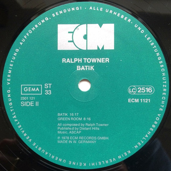 Ralph Towner, Eddie Gomez, Jack DeJohnette ~ Batik (Vinyl) - Djungel & Jazz