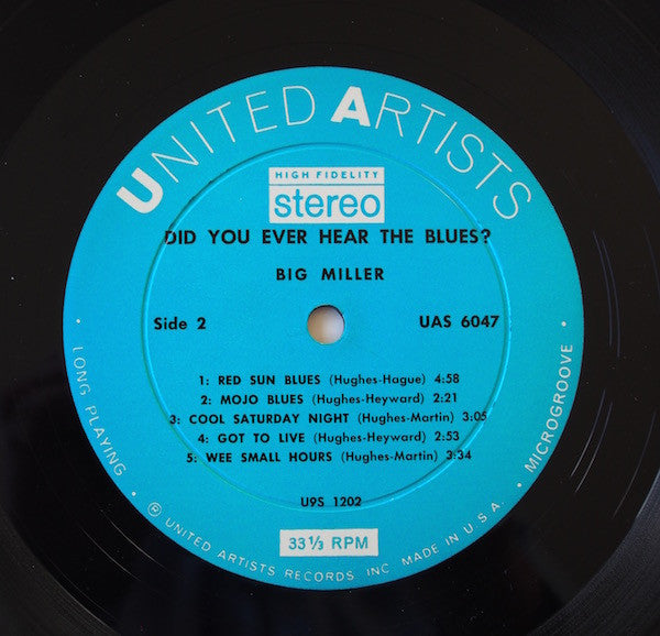 Big Miller ~ Did You Ever Hear The Blues? (Vinyl) - Djungel & Jazz