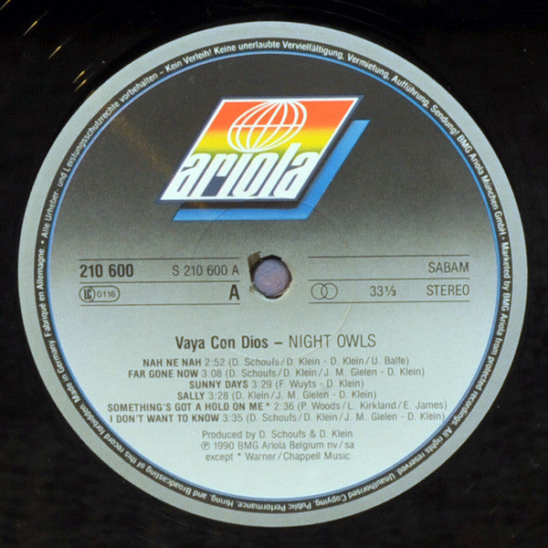 Vaya Con Dios ~ Night Owls (Vinyl) - Djungel & Jazz