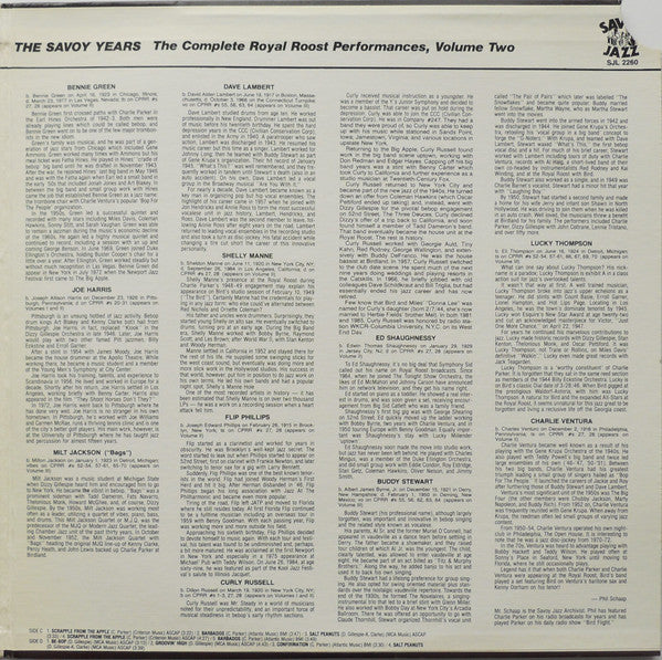 Charlie Parker : Bird At The Roost, The Savoy Years - The Complete Royal Roost Performances, Volume Two (2xLP, Comp, Gat)