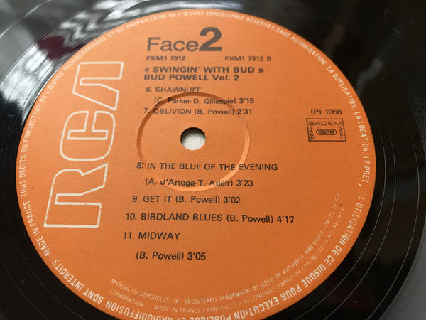 Bud Powell ~ Swingin' With Bud Vol.2 (Vinyl) - Djungel & Jazz