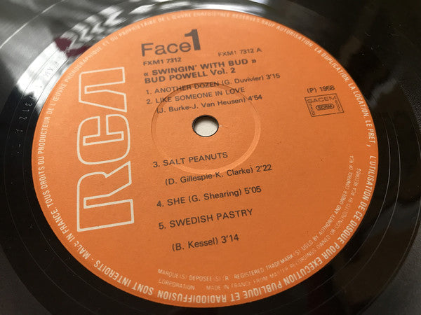 Bud Powell ~ Swingin' With Bud Vol.2 (Vinyl) - Djungel & Jazz