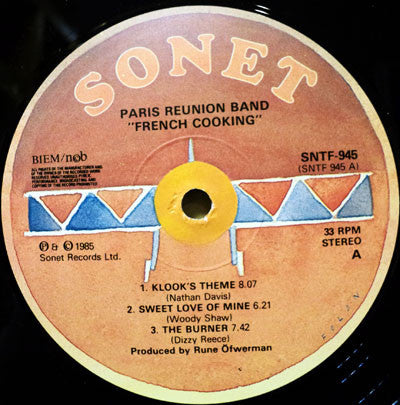 Paris Reunion Band ~ French Cooking (Vinyl) - Djungel & Jazz