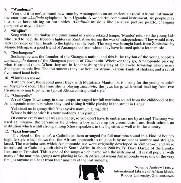 Amampondo ~ An Image Of Africa (Vinyl) - Djungel & Jazz