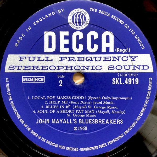 John Mayall ~ The Diary Of A Band Volume Two (Vinyl) - Djungel & Jazz
