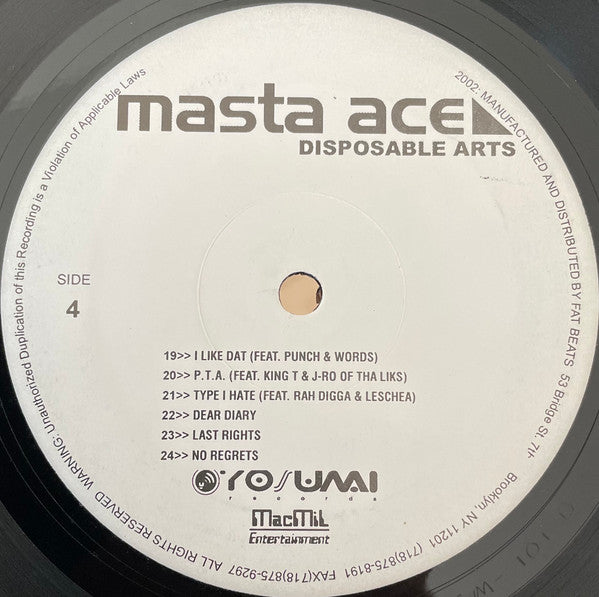 Masta Ace ~ Disposable Arts (Vinyl) - Djungel & Jazz