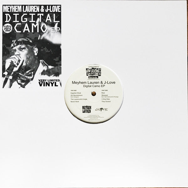 Meyhem Lauren & J-Love : Digital Camo EP (12", EP, Ltd)