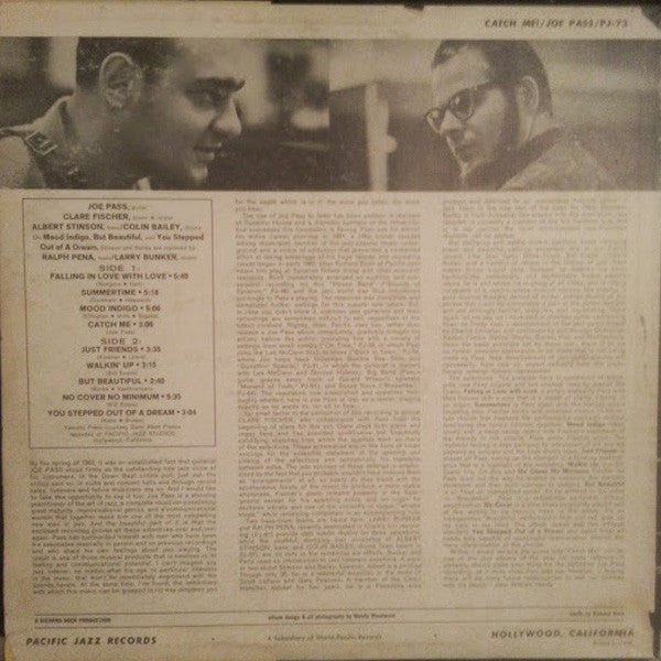 Joe Pass Featuring Clare Fischer ~ Catch Me! (Vinyl) - Djungel & Jazz