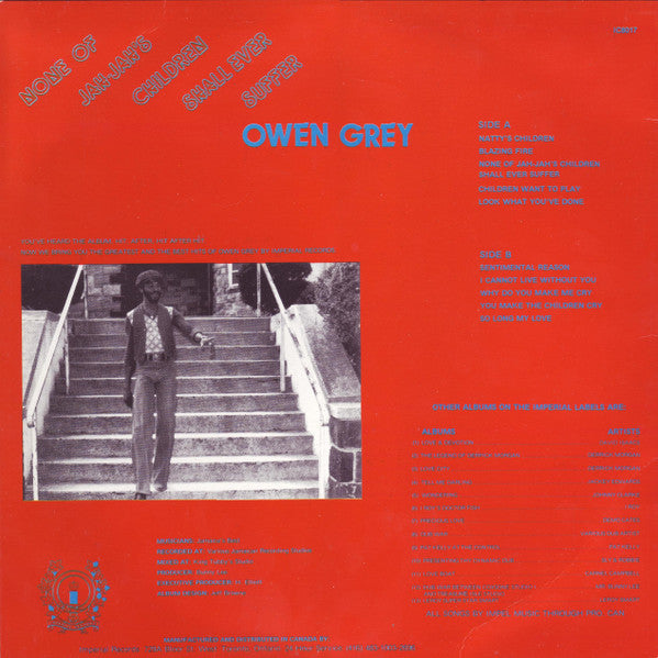 Owen Gray : None Of Jah-Jah's Children Shall Ever Suffer (LP)