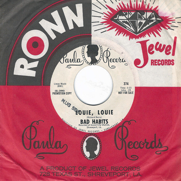 The Bad Habits  ~ Louie, Louie / Touch The Sun (Vinyl) - Djungel & Jazz