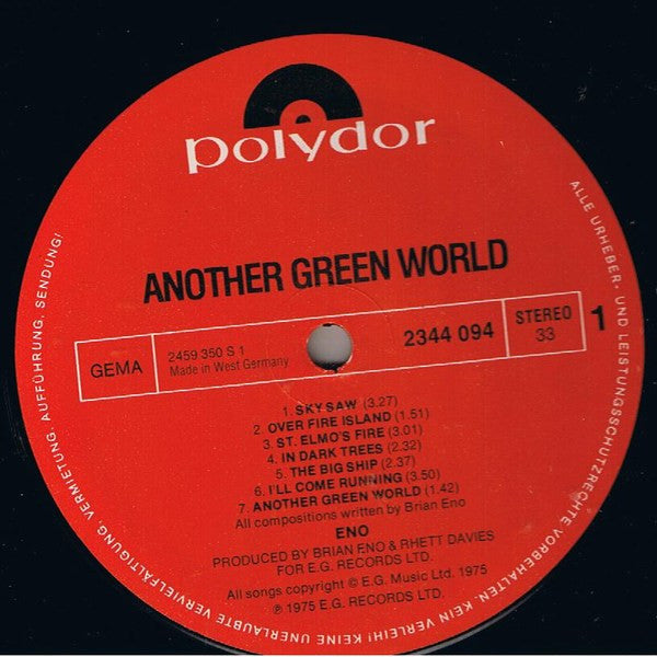 Brian Eno ~ Another Green World (Vinyl) - Djungel & Jazz