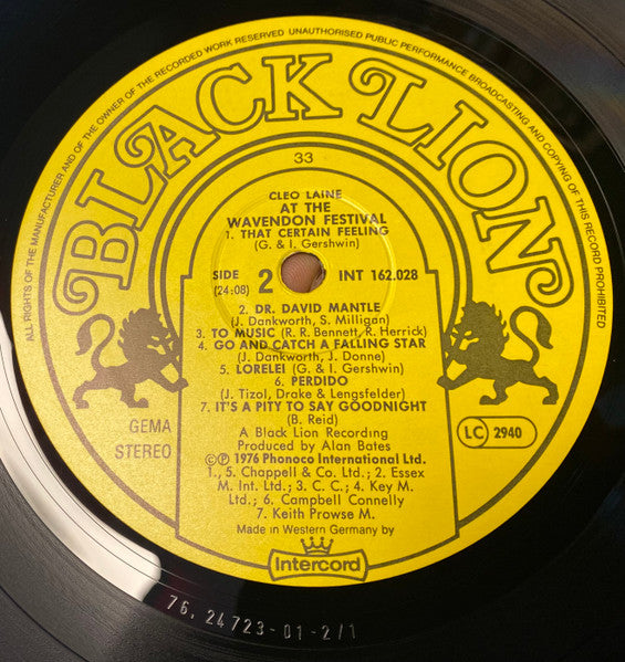Cleo Laine ~ At The Wavendon Festival (Vinyl) - Djungel & Jazz