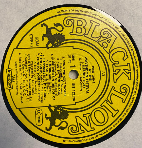 Cleo Laine ~ At The Wavendon Festival (Vinyl) - Djungel & Jazz
