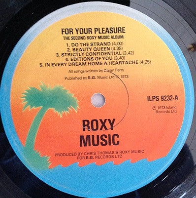 Roxy Music ~ For Your Pleasure (Vinyl) - Djungel & Jazz