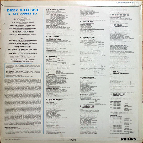 Dizzy Gillespie Et Les Double Six ~ Dizzy Gillespie Et Les Double-Six (Vinyl) - Djungel & Jazz