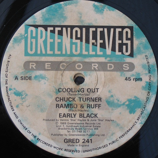 Chuck Turner / Early Black : Cooling Out / Rambo & Ruff (12", Single)