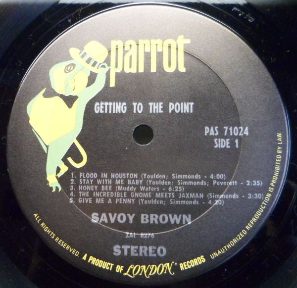 Savoy Brown ~ Getting To The Point (Vinyl) - Djungel & Jazz