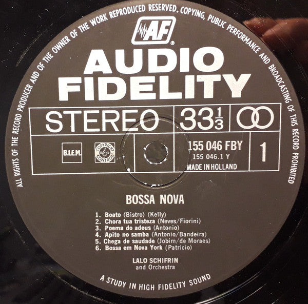Lalo Schifrin & Orchestra ~ Bossa Nova (A New Sound In Jazz) (Vinyl) - Djungel & Jazz