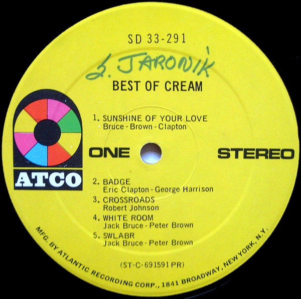 Cream ~ Best Of Cream (Vinyl) - Djungel & Jazz