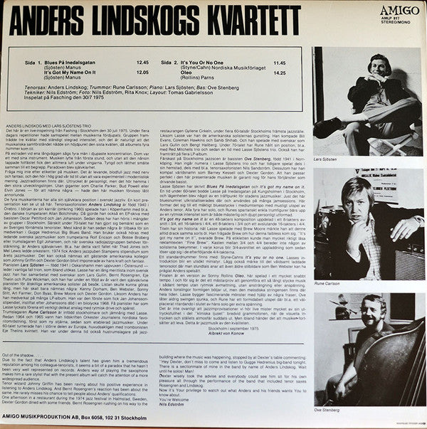 Anders Lindskogs Kvartett ~ Anders Lindskogs Kvartett (Vinyl) - Djungel & Jazz