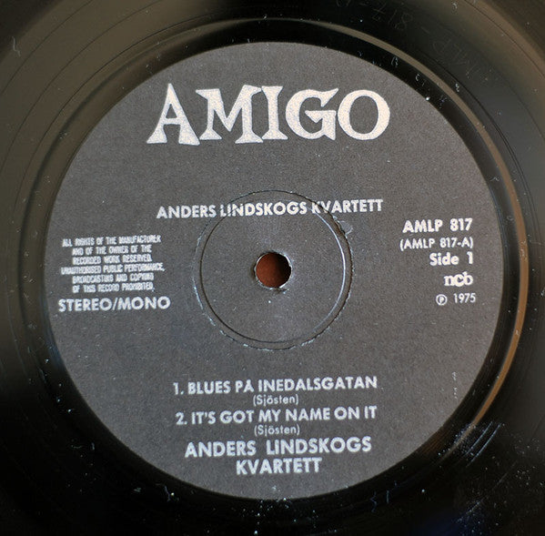 Anders Lindskogs Kvartett ~ Anders Lindskogs Kvartett (Vinyl) - Djungel & Jazz