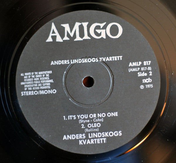 Anders Lindskogs Kvartett ~ Anders Lindskogs Kvartett (Vinyl) - Djungel & Jazz