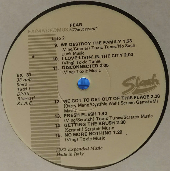 Fear ~ The Record (Vinyl) - Djungel & Jazz