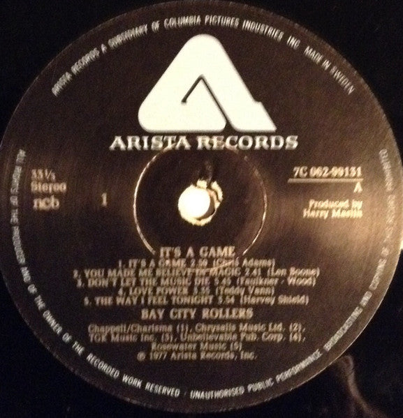 Bay City Rollers ~ It's A Game (Vinyl) - Djungel & Jazz