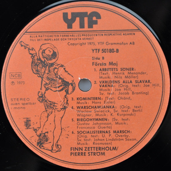 Pierre Ström, Finn Zetterholm ~ Första Maj - 11 Socialistiska Sånger (Vinyl) - Djungel & Jazz