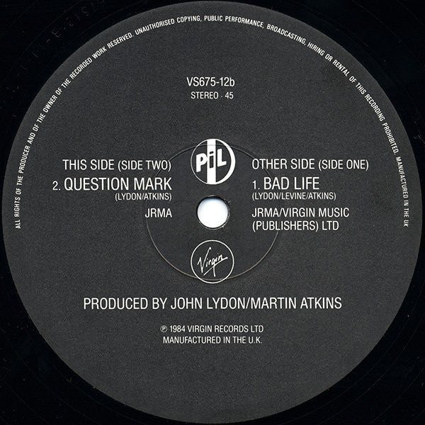 PiL ~ Bad Life (Vinyl) - Djungel & Jazz