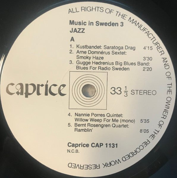 Various ~ Music In Sweden 3: Jazz (Vinyl) - Djungel & Jazz