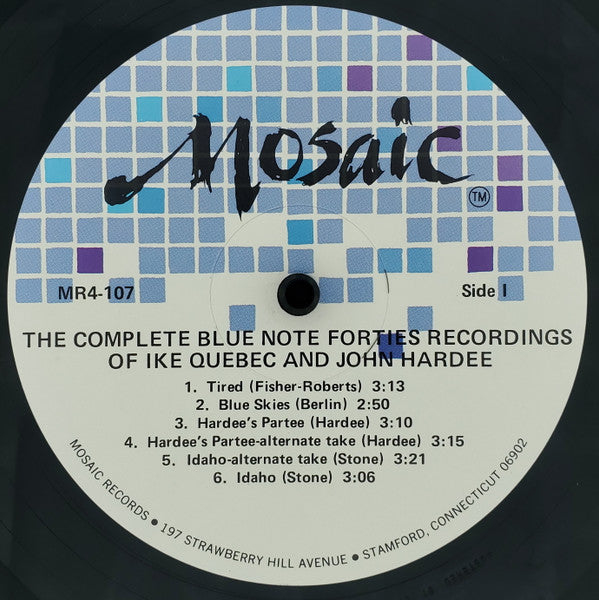 Ike Quebec And John Hardee ~ The Complete Blue Note Forties Recordings Of Ike Quebec And John Hardee (Vinyl) - Djungel & Jazz