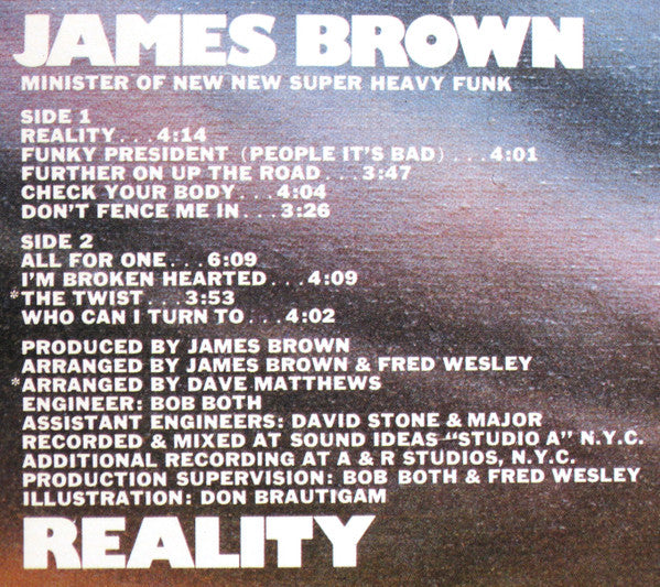 James Brown ~ Reality (Vinyl) - Djungel & Jazz