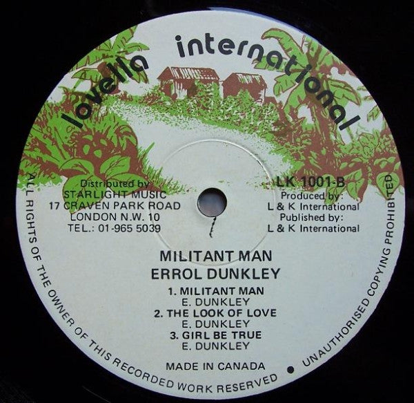 Errol Dunkley : Militant Man (LP, Album)