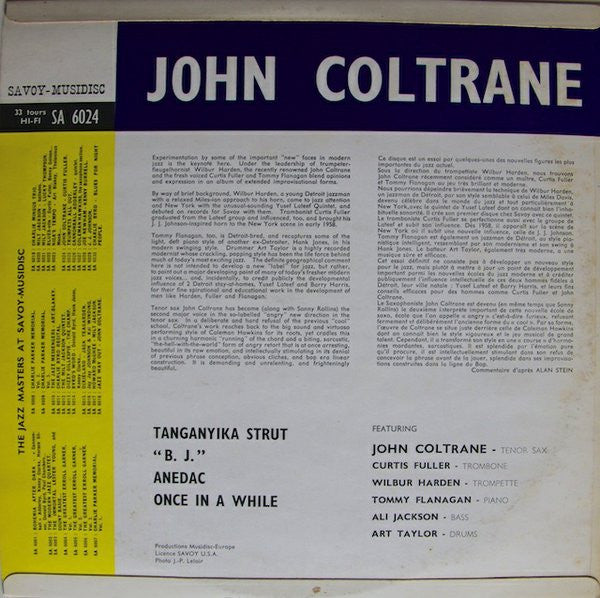 John Coltrane ~ John Coltrane (Vinyl) - Djungel & Jazz