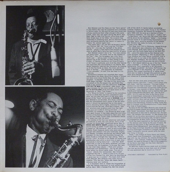 Ben Webster Meets Don Byas ~ Ben Webster Meets Don Byas (Vinyl) - Djungel & Jazz