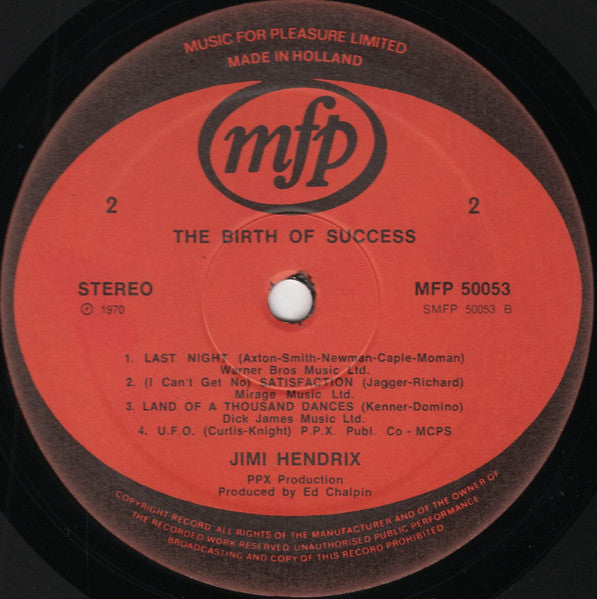 Jimi Hendrix : Birth Of Success (LP, Album, RE)