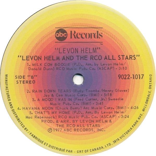 Levon Helm And The RCO All-Stars ~ Levon Helm And The RCO All-Stars (Vinyl) - Djungel & Jazz