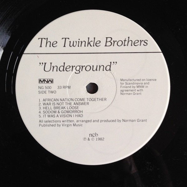 Twinkle Brothers ~ Underground (Vinyl) - Djungel & Jazz