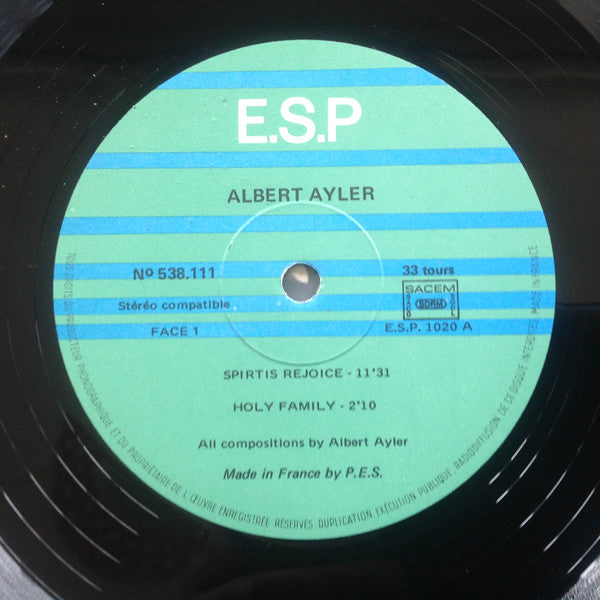Albert Ayler ~ Spirits Rejoice (Vinyl) - Djungel & Jazz