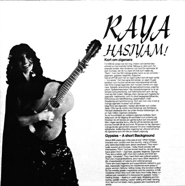 Raya  ~ Hasiyam! (Romane Gilya = Zigenarsånger = Gypsy Songs = Chansons Tsiganes) (Vinyl) - Djungel & Jazz