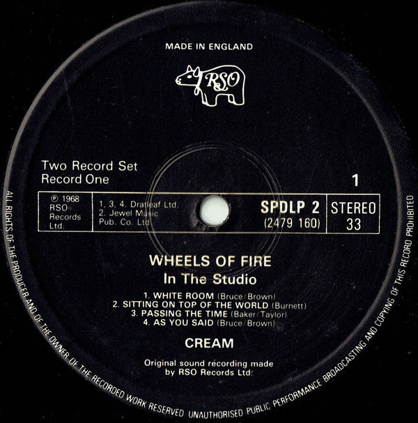 Cream ~ Wheels Of Fire (Vinyl) - Djungel & Jazz