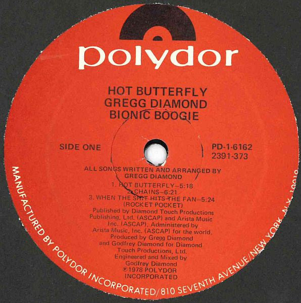 Gregg Diamond, Bionic Boogie ~ Hot Butterfly (Vinyl) - Djungel & Jazz