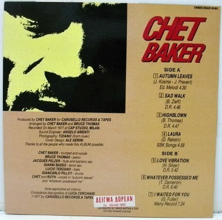 Chet Baker ~ The Incredible Chet Baker Plays And Sings (Vinyl) - Djungel & Jazz