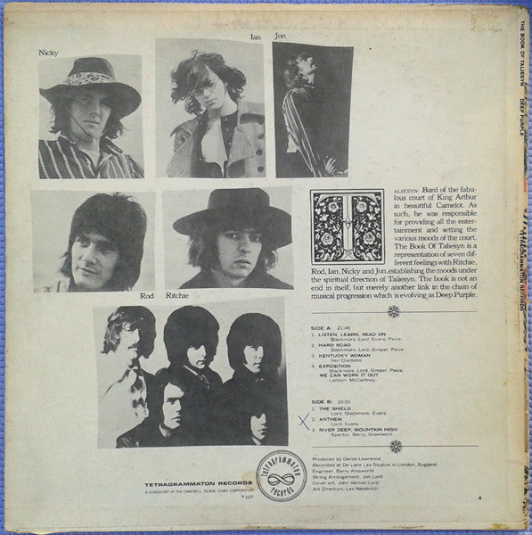 Deep Purple ~ The Book Of Taliesyn (Vinyl) - Djungel & Jazz