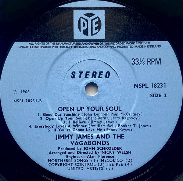 Jimmy James & The Vagabonds ~ Open Up Your Soul (Vinyl) - Djungel & Jazz