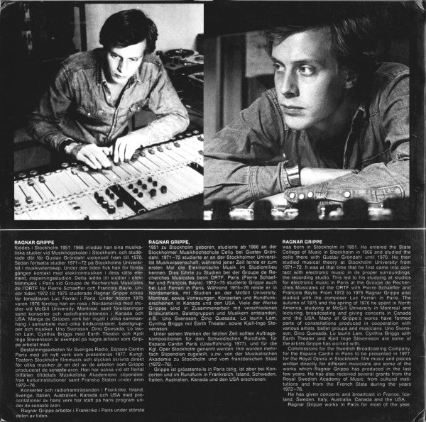 Ragnar Grippe ~ Electronic Compositions (Vinyl) - Djungel & Jazz