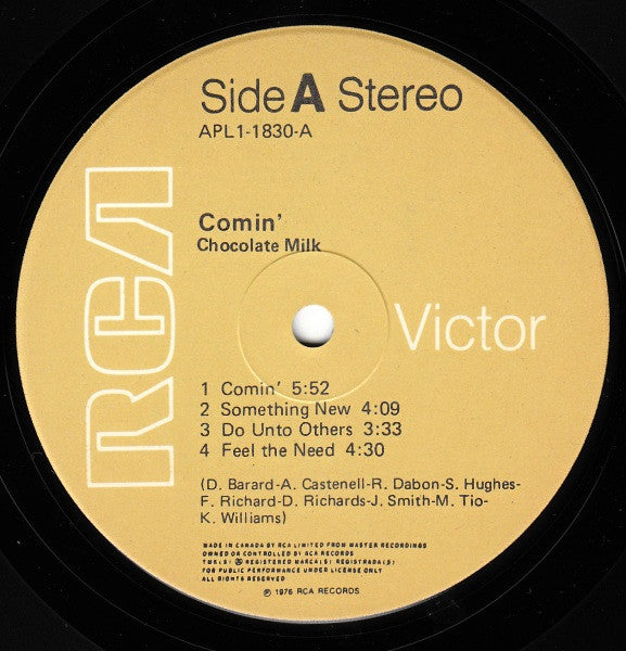Chocolate Milk (2) : Comin' (LP, Album)